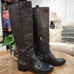 Almost New! Sam Edelman Leather Black Riding Boots ~ Size 6.5