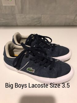 Big Boys Lacoste Shies Size 3.5