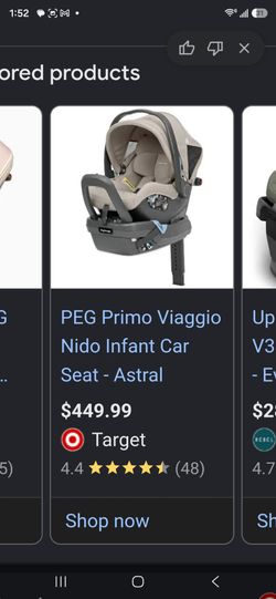 Brand new peg primo viaggio nido infant car seat