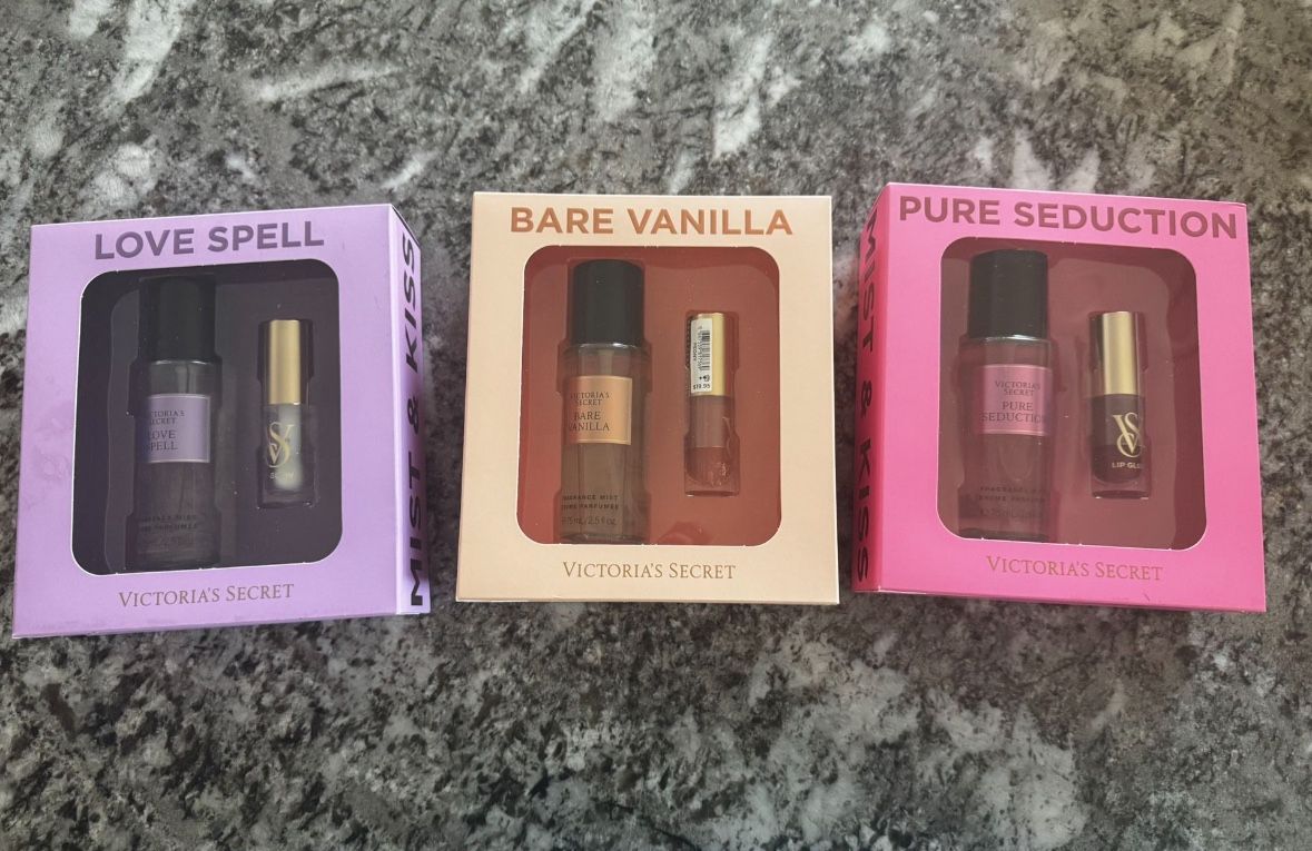 Victoria's Secret Body Mist And Lip Gloss Set