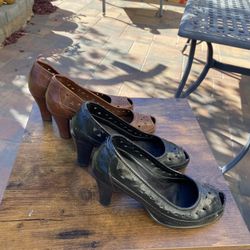 Ladies Shoes - Brown & Black Color 