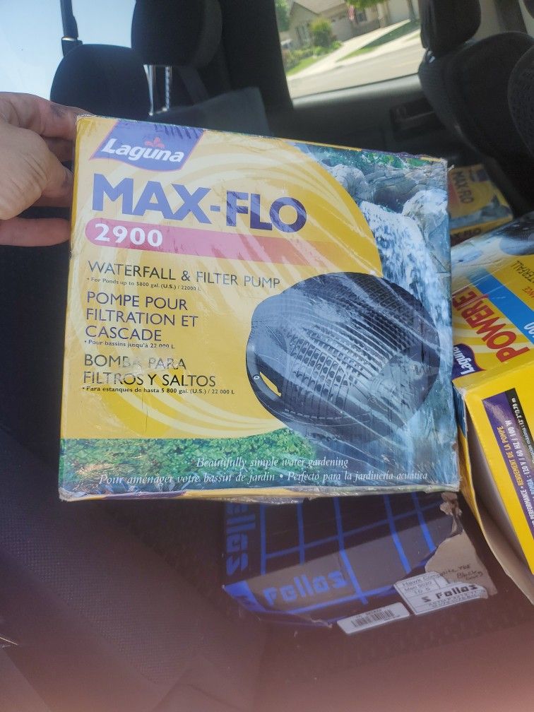 Fountain waterfall filter pump