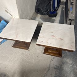 Two Marble End Table