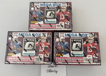 2023 Panini Donruss Optic NFL Football Trading Cards Mega Box (TARGET) NEW/SEALED x3