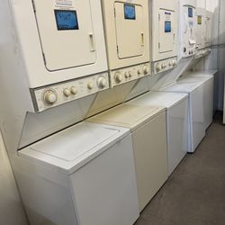 Several Clean Stackable Washers & 220 Electric Dryers