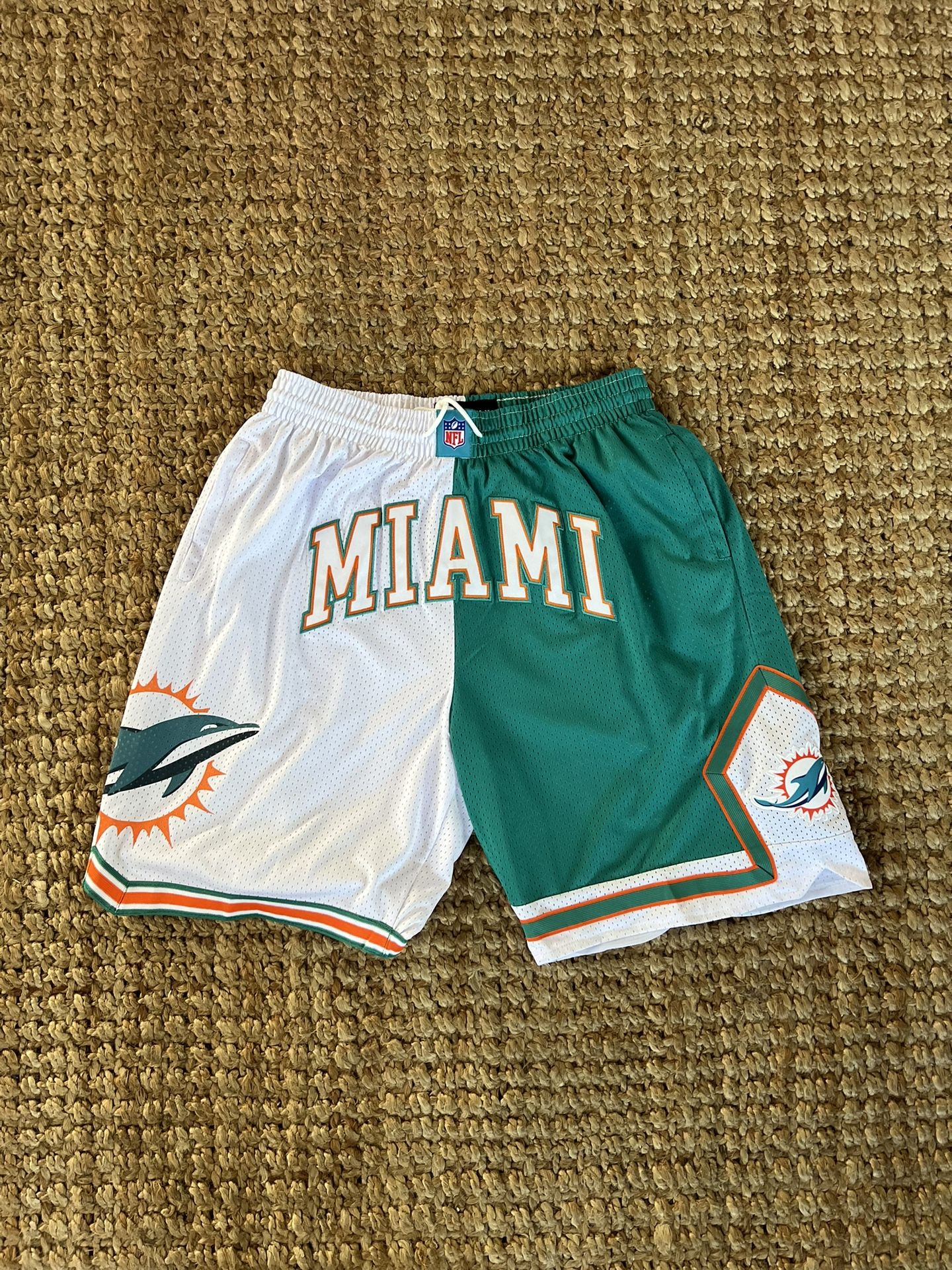 MENS MIAMI DOLPHINS BASKETBALL SHORTS XL