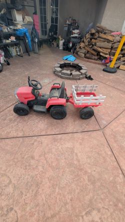 Kids Ride-On Tractor with Trailer