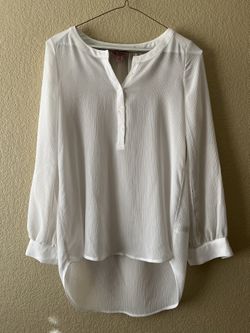 White Long Sleeve Blouse 