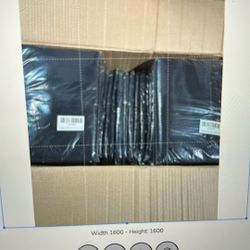 40 New In Box- Black polyester chair Covers