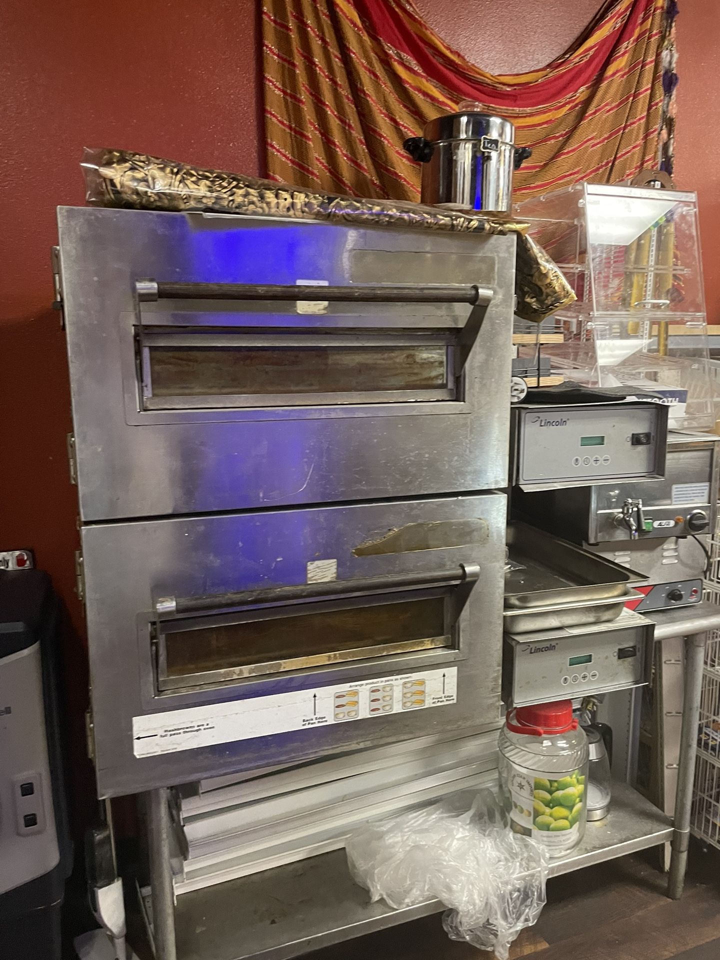 Pizza oven double-decker electric large volume