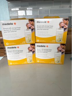 Breast milk storage bags