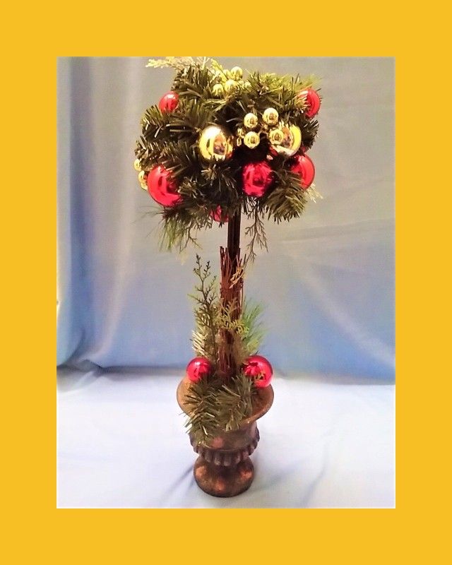 Christmas Topiary tree 24” high x 8” diameter-
