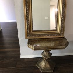 Small Table And Mirror For Sale
