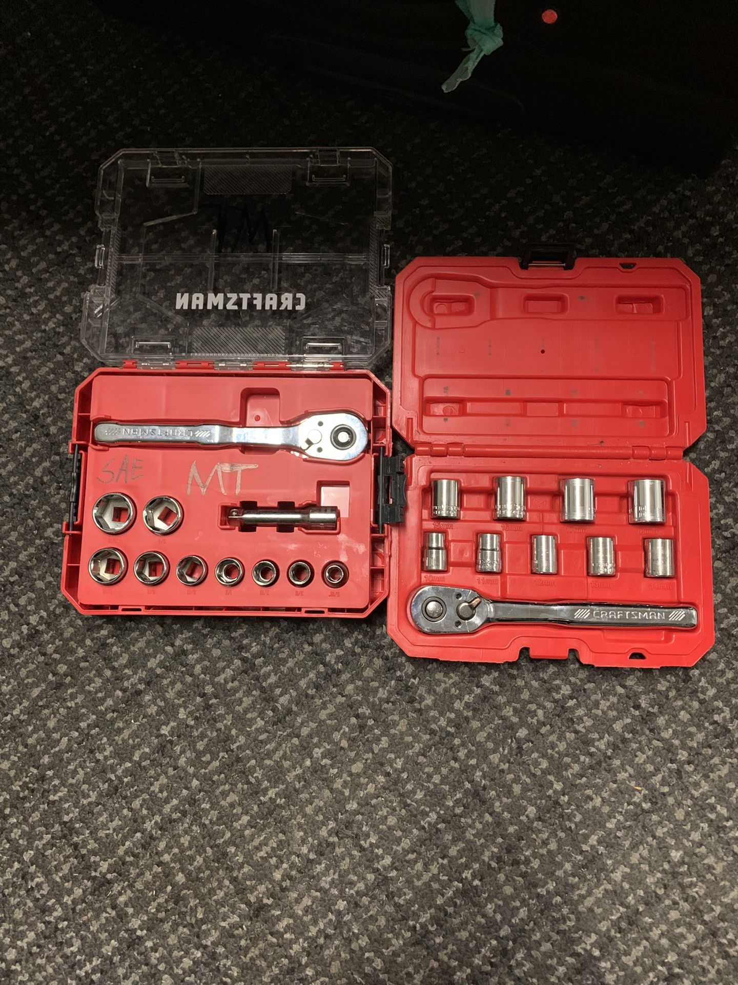 Metric And SAE craftsman Ratchet Sets