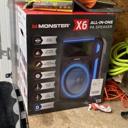 Monster X6 (MNX6) 600W All-In-One Bluetooth PA Speaker System™ NEW 