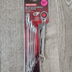 5 PC Ratcheting Wrench Set