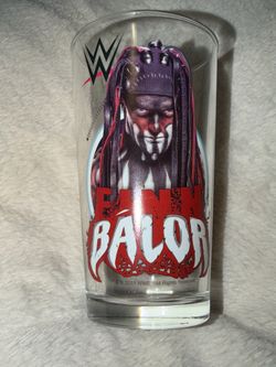 WWE Wrestling Finn Balor Demon King 2015 Graphic Print Etched Beer Glass Used Pre Owned