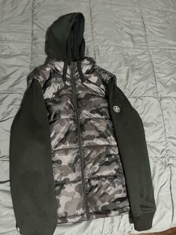 Black and gray South Pole camouflage puffer jacket