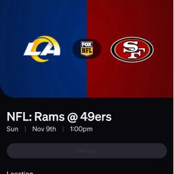 2 Tickets Rams Vs 49ers At “The Cosm”