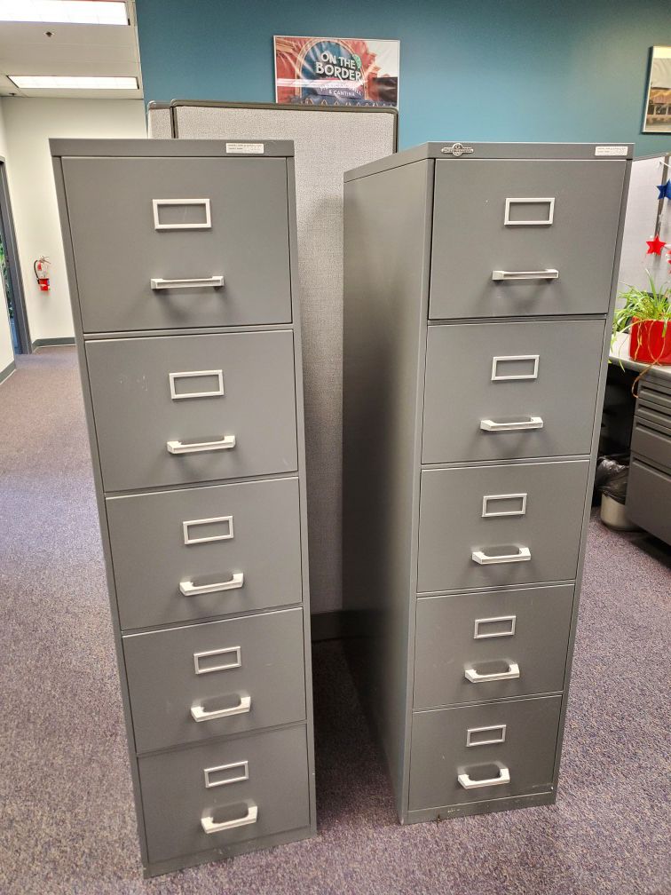 5 drawer file cabinets $30.00 ea
