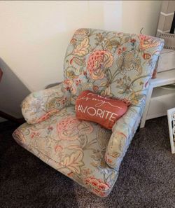 Upholstery floral chair