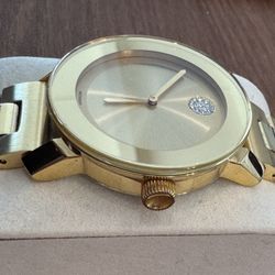 Movado Bold Gold Watch w/ Diamond Y2k (Nice!)