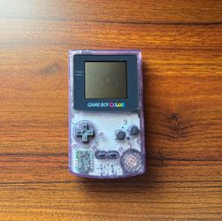 Nintendo Game Boy Color Handheld Game Console Clear Purple CGB-001