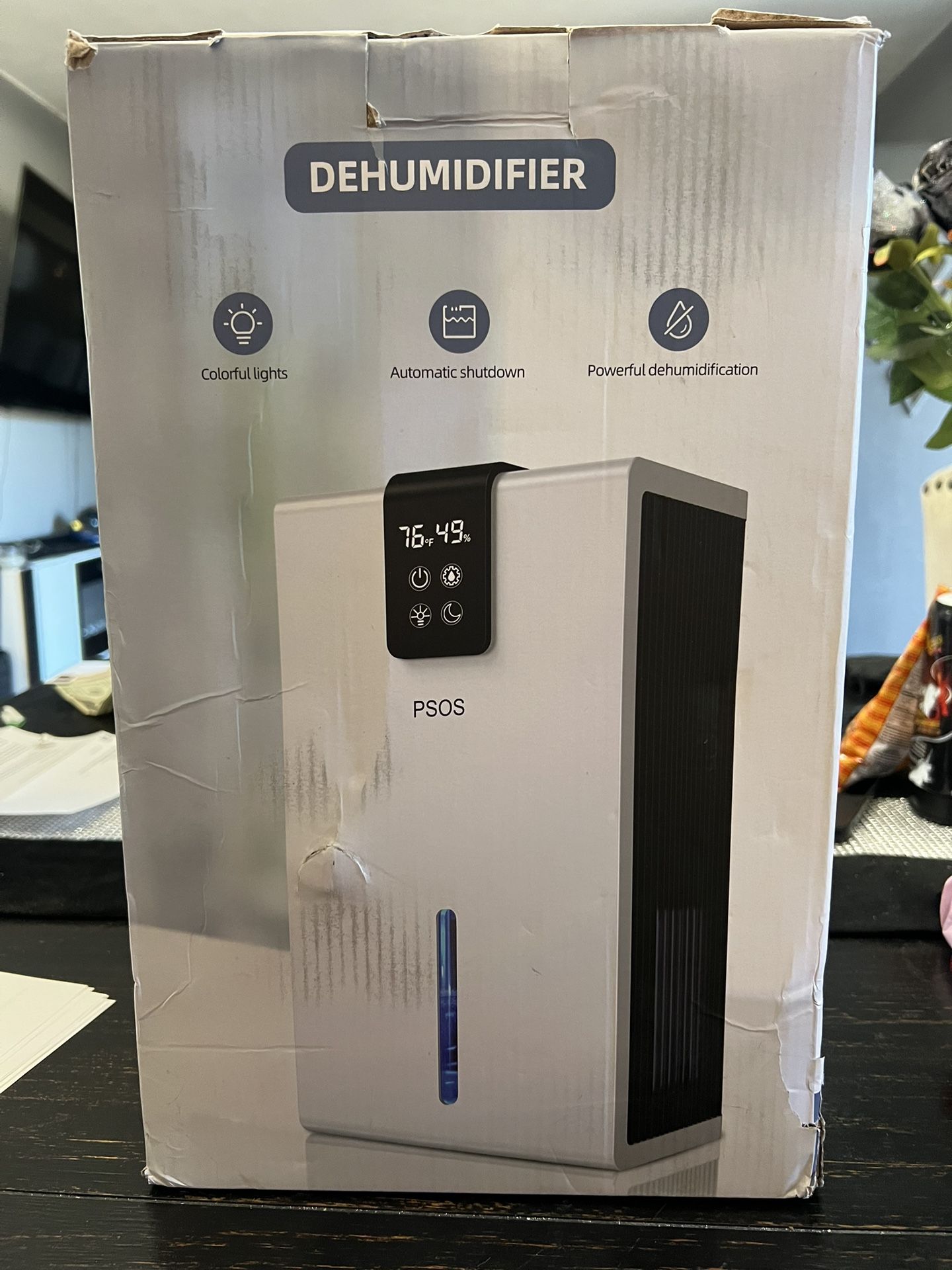 PSOS Dehumidifier, 99oz Dehumidifiers for Basement 950 sq.ft, Quiet for Bedroom