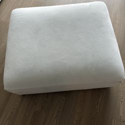 Large White Ottoman / Footrest – Modern Apartment Style