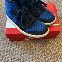 Jordan 1 retro blue flyknit 