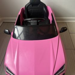 Pink Electric Power Car 