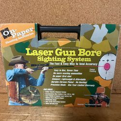 Laser gun bore sighting system