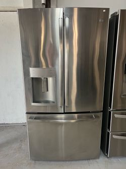Ge counter depth stainless steel refrigerator-60 DAY WARRANTY