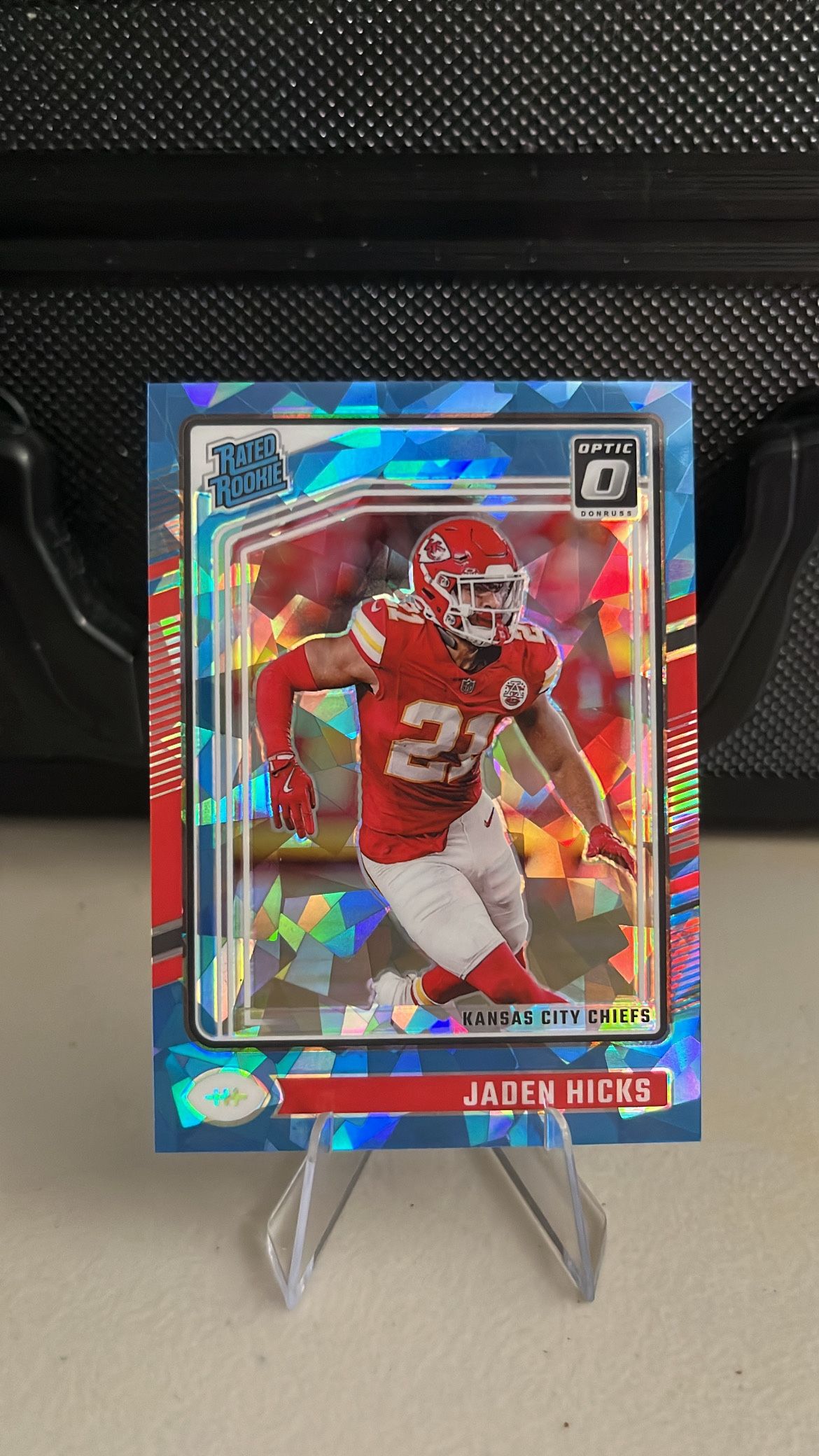 Jaden Hicks Blue Ice Optic /15 Rated Rookie Kansas City Chiefs