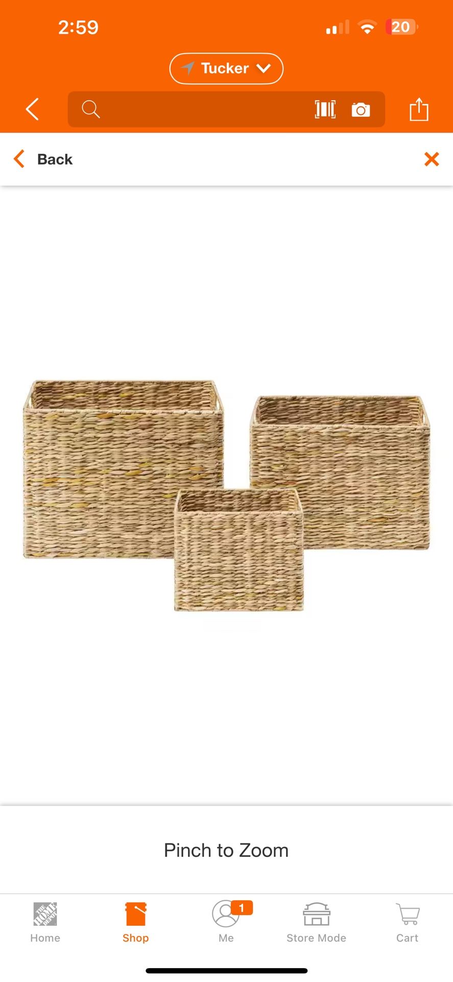Rectangular Bulrush Storage Basket (Set of 3)