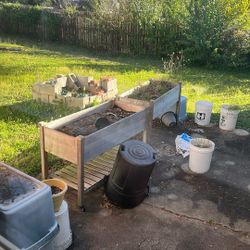 Two Raised Garden Beds Wooden