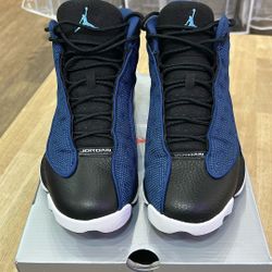 USED, OG BOX, 10/10, JORDAN 13 BRAVE BLUE, SZ 10