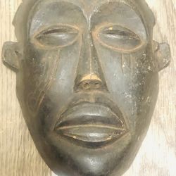 African Woodburn Hand Carved Mask