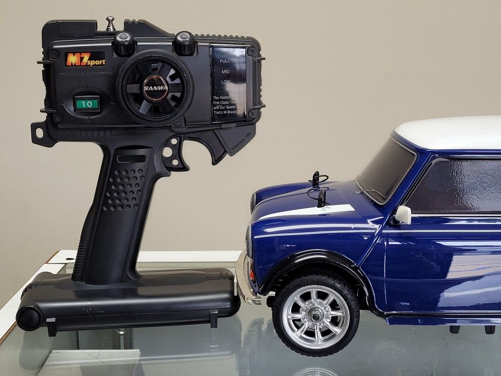 Use Tamiya 1/10 RC Rover Mini Cooper Racing FF M-03 Chassis +Sanwa +