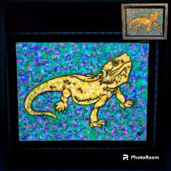 Bearded Dragon Painting, Glow + Blacklight 