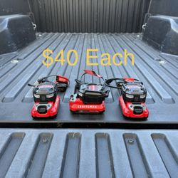 CRAFTSMAN V20 Lithium-ion 2.0 Ah Battery & Charger **$40 Each**