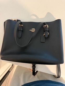 Coach Black Pebbled Leather Tote Bag