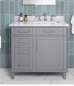 36” BATHROOM VANITY NEW GREY COLOR