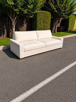 RESTORATION HARDWARE Maxwell Natural Fabric 2-Cushion Couch sofa Sectional