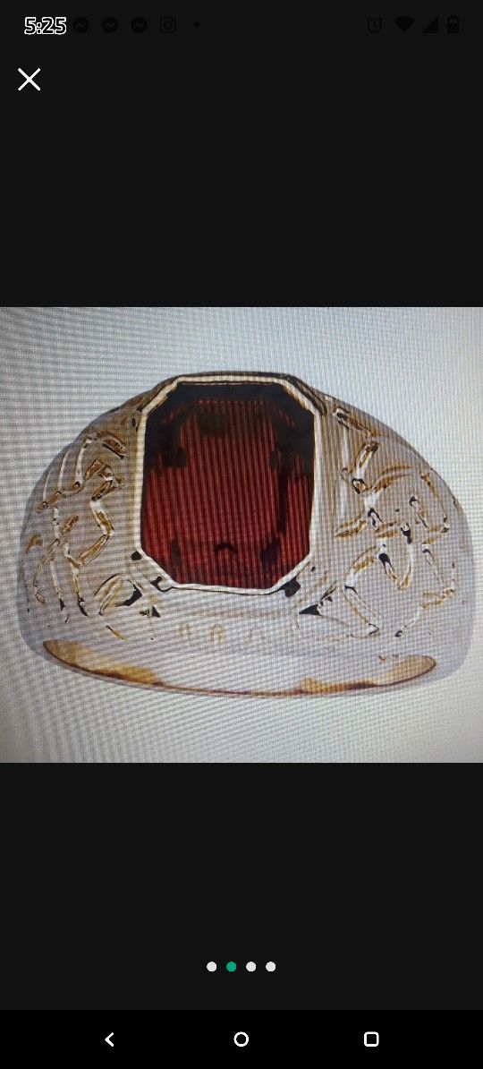 Brand New! Yellow Gold plated Emerald-cut simulated Ruby nugget style ring. Sizes 11, 13, 15, 16. ONLY $30 each. Firm on price!