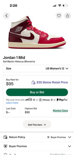 Jordan 1 Size 10 1/2