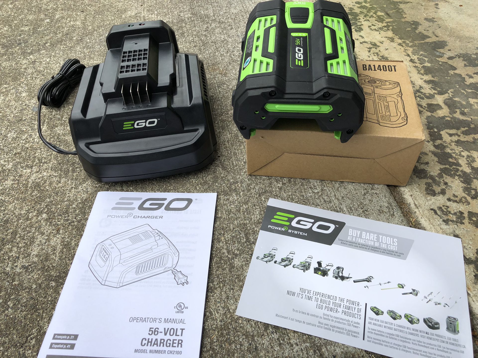 Ego battery and charger