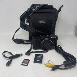 Nikon Digital Camera COOLPIX S9900 Perfect Condition W/ Bag, Cables, 16gb