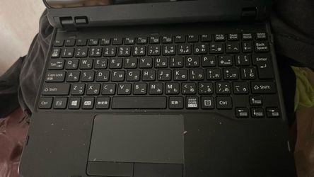 Black Laptop with Japanese Keyboard