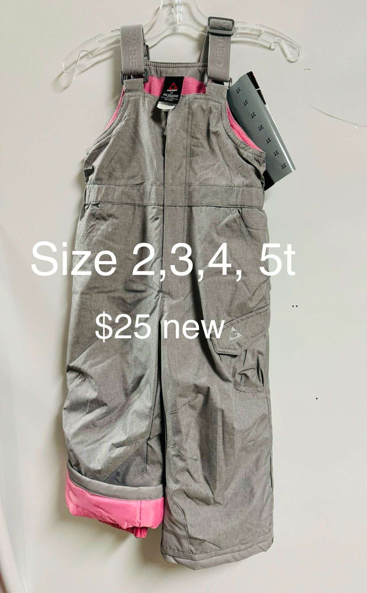 Snow Bibs For Kids $25 New